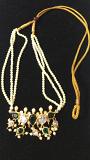 Traditional Design Stones With White Pearls Necklace