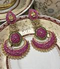 Premium Quality Stunning Meenakari Style America Diamond Lightweight Earrings Premium Quality Stunning Meenakari Style America Diamond Lightweight Earrings