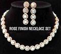 White Rose Finish Earrings & Necklace Set || Jewelry Set White Rose Finish Earrings & Necklace Set || Jewelry Set
