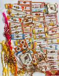 Rakhi assorted 3 piece (packed one) or 4 piece thread (unpacked one)