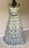 Mint Green Indo Western Cocktail Gown - Medium