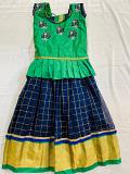 Uppadam Checks Pavada for Girls - Size 26 - 6 to 7 Years