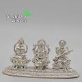 Silver Idol-Laksmi, Ganesha, Sarswathi Statue-Pooja room/House Warming