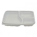 Plastic 3 Compartment Disposable Meal Tray With Lid - 200pcs Plastic 3 Compartment Disposable Meal Tray With Lid - 200pcs