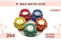 P. Wax Matki Diya 5pc 2.25inch #264
