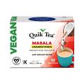 QuikTea Vegan Unsweetened Masala Instant Chai Tea Latte - 10 Count Single Box