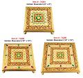 Beautiful Design Golden Meenakari Bajot / Chowki / Chowrang 8" - 12'