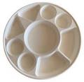 Biodegradable 9 Compartment Plates / Thali Bulk 100 Pcs