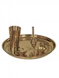 Pure Brass Puja Thali Set 10" 