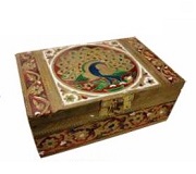 Traditional Design Meenakari Engraved Return Gift Box 6"x4"