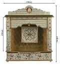 Meenakari Golden Open Pooja Mandir (Temple) w/ Bell 19"L X 25"H Meenakari Golden Open Pooja Mandir (Temple) w/ Bell 19"L X 25"H