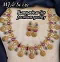 Grand Raam Parivaar ANtique Necklace with Earrings-Ruby & Emerald Stones! Grand Raam Parivaar ANtique Necklace with Earrings-Ruby & Emerald Stones!