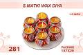 Small Matki Wax Diya 7pc 1.5inch #281 Small Matki Wax Diya 7pc 1.5inch #281
