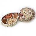 Decorative Meenakari Dry Fruit Large Mango Shape Box 12" Decorative Meenakari Dry Fruit Large Mango Shape Box 12"