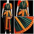 KUCHIPUDI | 40-INCH PANT | GREEN ORANGE CLASSICAL DANCE JEWELRY