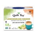 Quik Tea Lemongrass Ginger Instant Chai Tea Latte - 10 Count Single Box Quik Tea Lemongrass Ginger Instant Chai Tea Latte - 10 Count Single Box