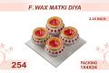 Flower Wax Matki Diya 4pc 2.25inch #254 Flower Wax Matki Diya 4pc 2.25inch #254