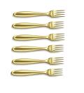 Disposable Gold Forks for Indian Food - 100 pcs