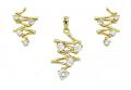 Gold Plated Twigs Dulhan Bridal Jewelry Set w/ 19" Chain
