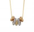 Multicolor Rings Rhinestones Paved Beautiful Necklace Gift