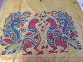 Designer Honey mustard Kalamkari Silk Cotton Saree Designer Honey mustard Kalamkari Silk Cotton Saree
