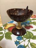Handmade Organic Coconut Shell Ice Cream Bowl w/ Spoon Handmade Organic Coconut Shell Ice Cream Bowl w/ Spoon