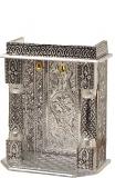 Mini Traditional Silver Carving Home Pooja Mandir 8" X 5" X 13" (Medium)