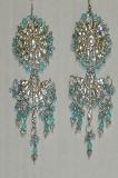 White & Sky Blue Fashion Earrings White & Sky Blue Fashion Earrings