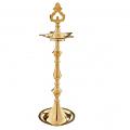 Traditional Design Tall Standing Brass Diya Lamp for Pooja 18.5" Height