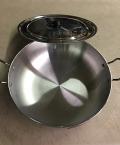 Small Silver Kadhai w/ Lid Cookware Small Silver Kadhai w/ Lid Cookware