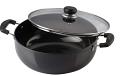 Vinod Black Pearl Hard Anodized Kadai with Lid, 1.6-Liter Vinod Black Pearl Hard Anodized Kadai with Lid, 1.6-Liter