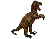 Large 35" Tall Handmade Dinosaur Leather Figurine