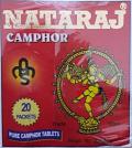 Natraj Camphor Blocks 20 Packs Herb, 100% Geniune Crystals Kapoor Tablets