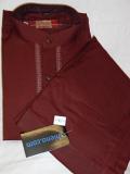 Maroon Salwar Kameez Pathani Suit for Men (Medium)