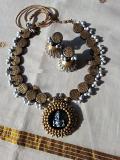 Grand Gold Ganesha Terracotta Jewelry Necklace set