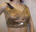 Copper Golden Brocade Designer Blouse - Small #3265