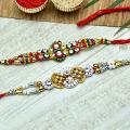Auspicious Set of 2 Multicolored Rakhi Auspicious Set of 2 Multicolored Rakhi