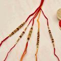 Set of 5 Divine Rudraksh Rakhis Set of 5 Divine Rudraksh Rakhis