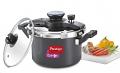 Prestige Svachh Clip-on 5 Litre Hard Anodised Pressure Cooker, Black