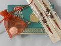 Rakhi Gift Hamper - 2 Rakhi w/ Mithai and Silver Coin Rakhi Gift Hamper - 2 Rakhi w/ Mithai and Silver Coin