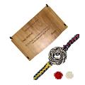 925 Sterling Silver OM Rakhi Designer Gift Set #03