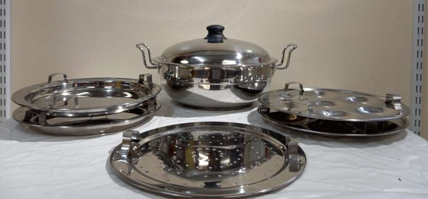 Multipurpose Stainless Steel Steamer for Idli / Dhokla / Modak Maker Cooker Multipurpose Stainless Steel Steamer for Idli / Dhokla / Modak Maker Cooker