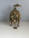 Brass Sai Baba on Sinhasan With Umbrella Statue No. 2 Brass Sai Baba on Sinhasan With Umbrella Statue No. 2