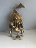 Brass Sai Baba on Sinhasan With Umbrella Statue No. 1 Brass Sai Baba on Sinhasan With Umbrella Statue No. 1