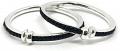 925 Sterling Silver New Born / Toddler Kids Black Beads Kada - Style#13 925 Sterling Silver New Born / Toddler Kids Black Beads Kada - Style#13