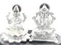 Pure Silver 999 Lord Ganesh & Lakshmi Statue / Murti (#03) Pure Silver 999 Lord Ganesh & Lakshmi Statue / Murti (#03)