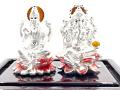 Premium Quality 999 Pure Silver Ganesh & Lakshmi Idol for Puja / Gift (#05) Premium Quality 999 Pure Silver Ganesh & Lakshmi Idol for Puja / Gift (#05)