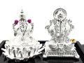 Pure Silver Lakshmi Ganesh Statue w/ 999 Silver Purity (#14) Pure Silver Lakshmi Ganesh Statue w/ 999 Silver Purity (#14)