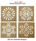 Large Wooden DIY Instant Rangoli Decor Stencils 24" (Set of 4)