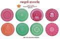 DIY Rangoli Stencils 10" Round Each (Set of 8 Pcs)